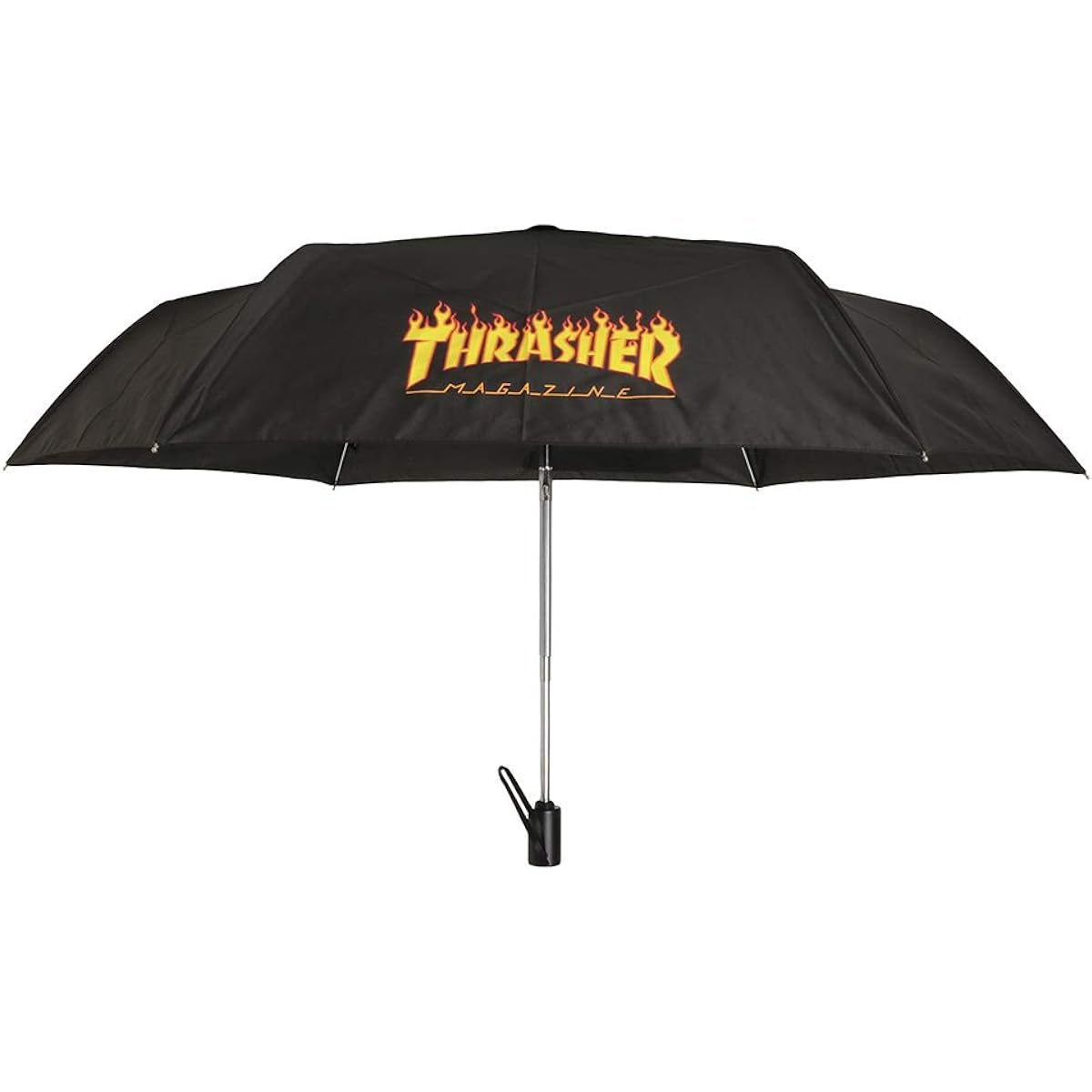 THRASHER FLAME Automatic Open/Close Folding Umbrella Black 58cm Fire Pattern