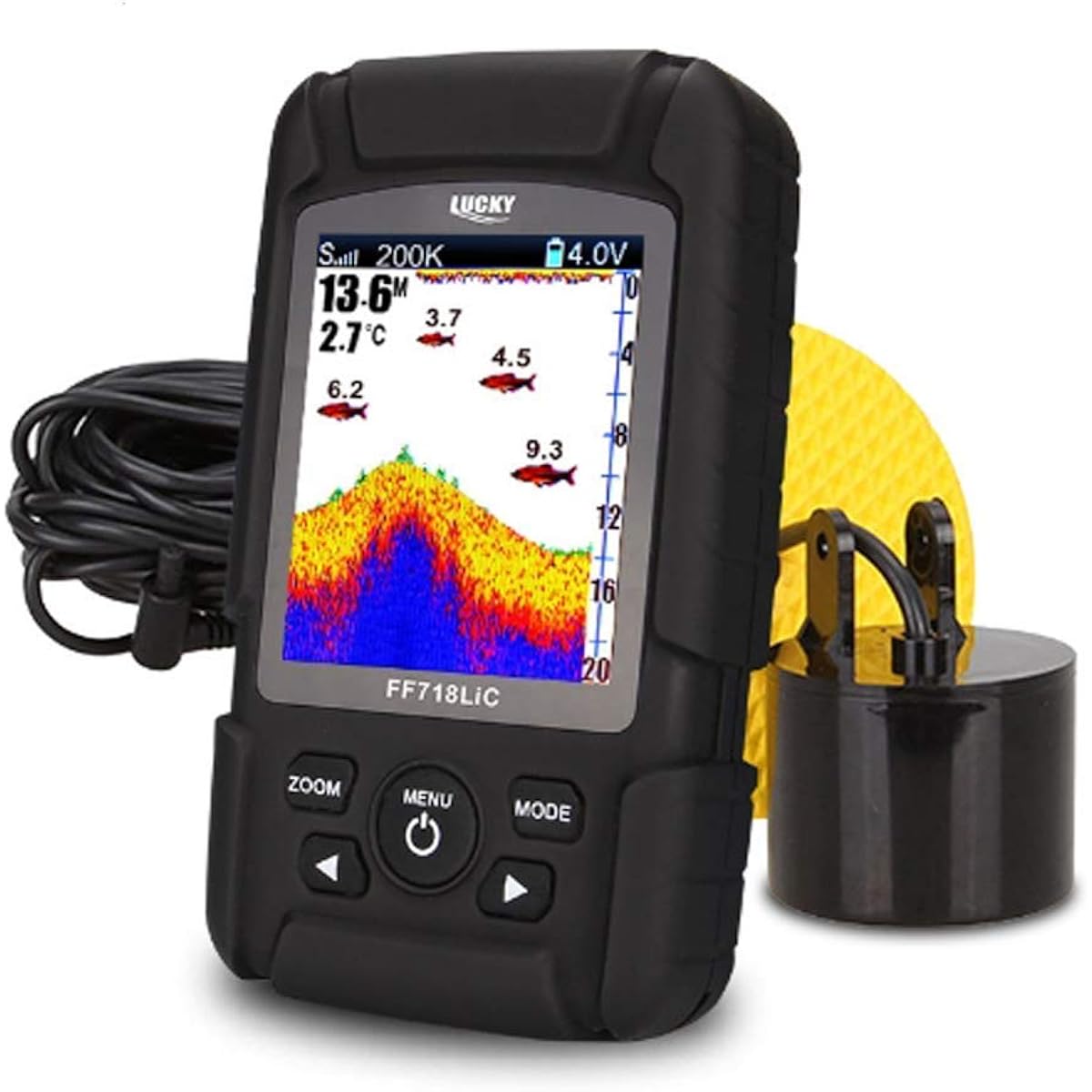 LUCKYLAKER Double Frequency Fish Finder Portable Fish Finder Bass Gourd Finder Small Fish Finder Smelt Fishing