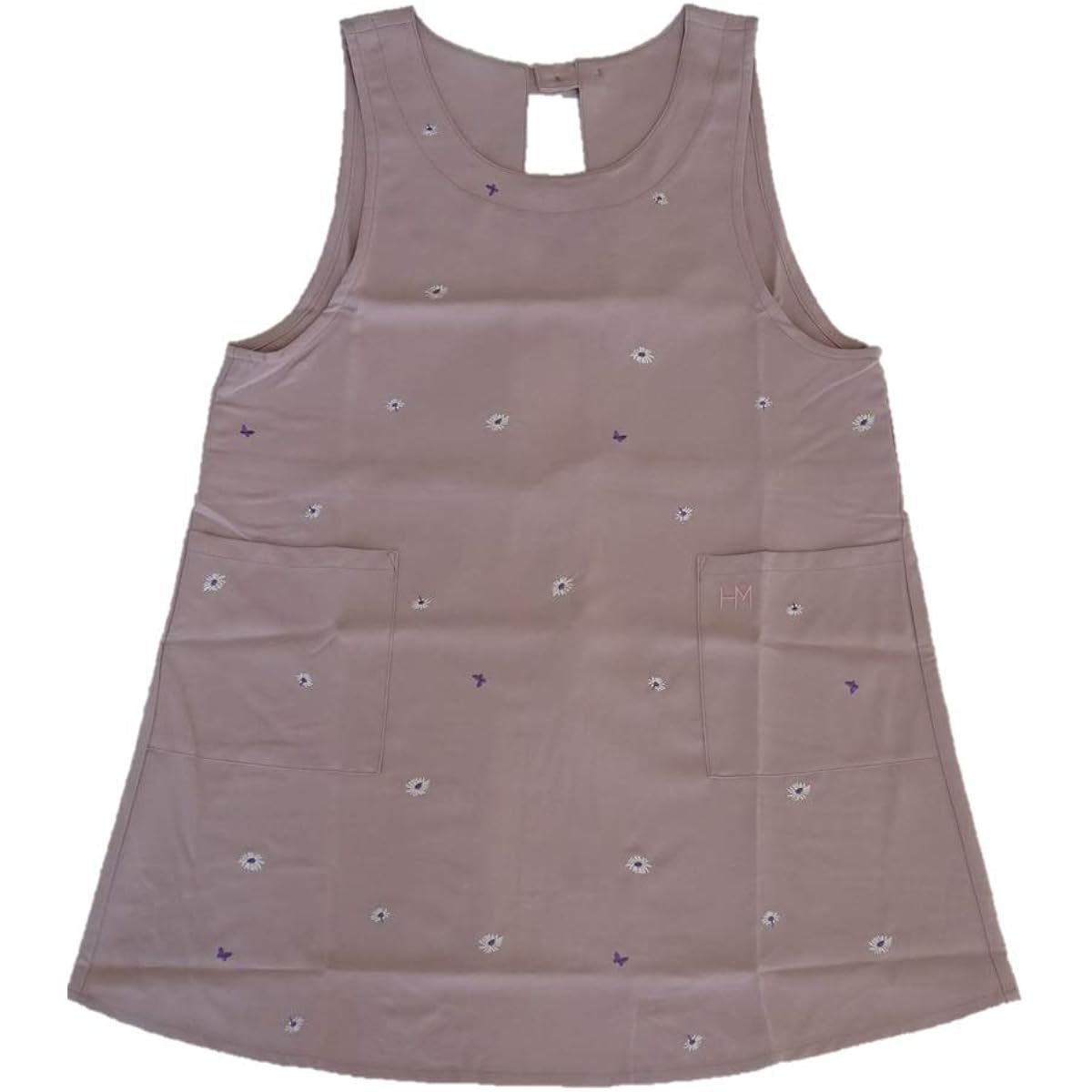 [Hanee Mori] Department Store Sales Brand Apron HANAE MORI Wrinkle-resistant Polyester Margaret Embroidery Flower Kitchen Apron 67321