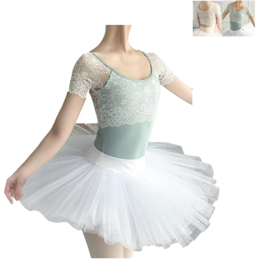 [ProDance] ProDance Lace Half Cup Ballet Leotard Open Back Type PLHA005MA