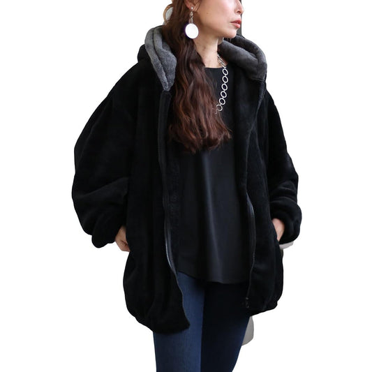 [Gold Japan] Large Size Women's Parka Boa Parka Dolman Sleeve Long Sleeve Parka Dolman Sleeve Long Sleeve