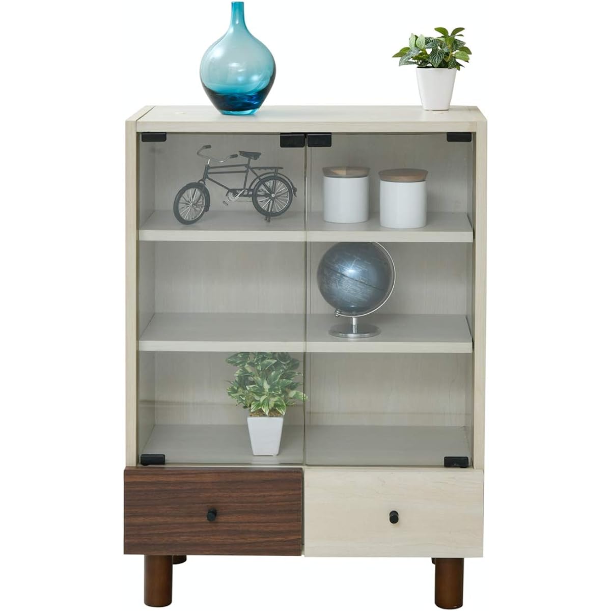 JK Plan Cabinet Drawer Storage Width 60 Depth 30 Natural Stylish Nordic Modern Wooden Combination Storage Sideboard Living Room Storage Furniture FMB-0001-NADB