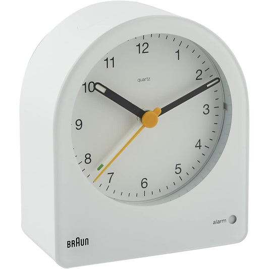 [Regular Imported Product] BRAUN/Brown Analog Alarm Table Clock White BC22W