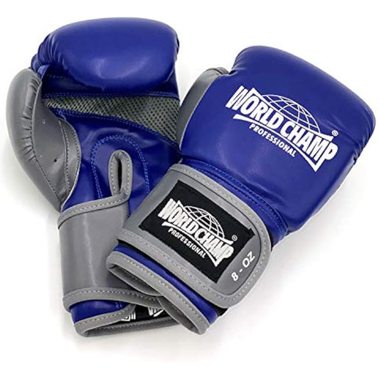 WORLDCHAMP World Champ Training Boxing Gloves Blue WCABGC01-BLUE