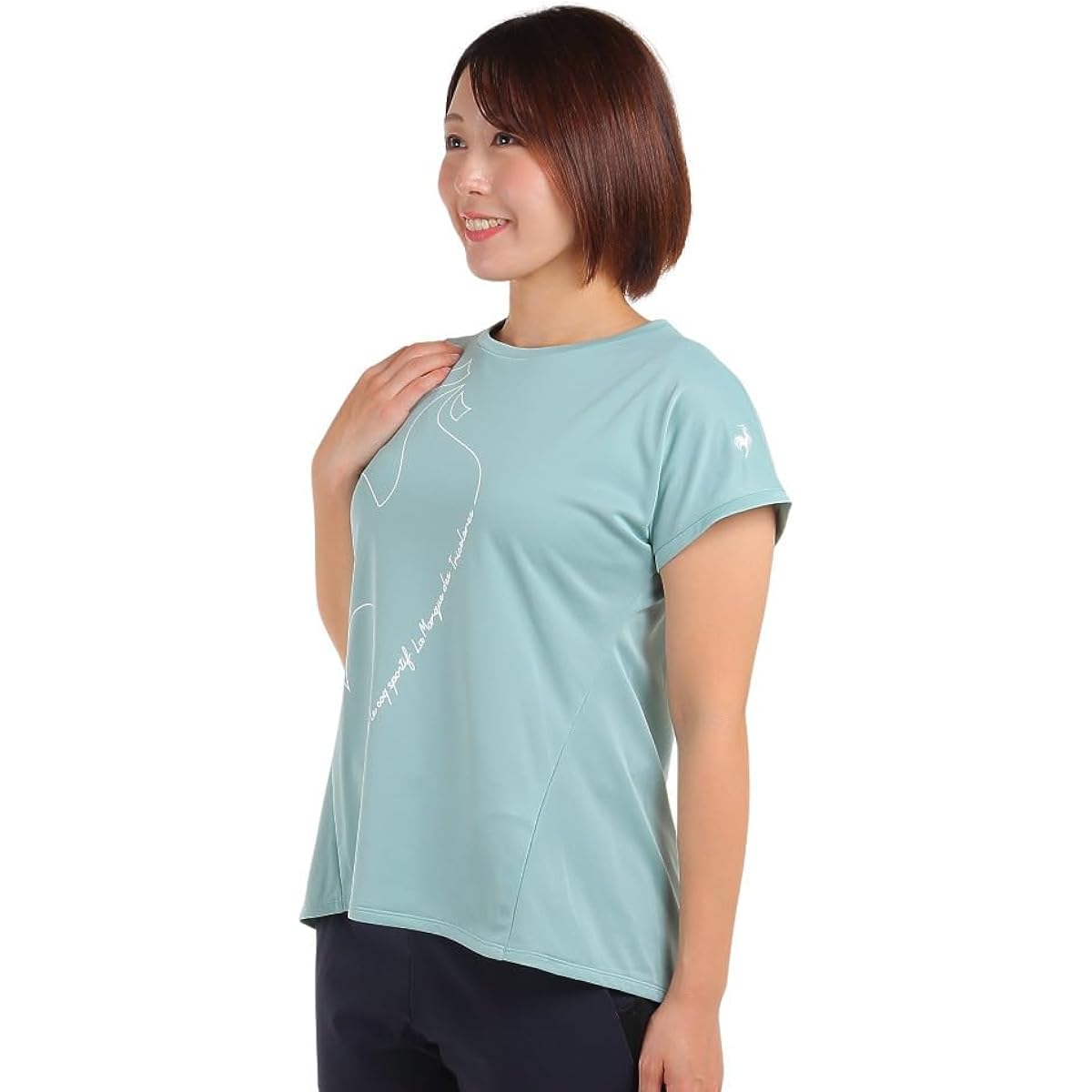 [Le Coq Sportif] Practice Shirt, Sweat Absorbent, Quick Drying, Stretch, UV CUT (UPF), Sweat Stain Reduction, French Sleeve, Women's QTWWJA05