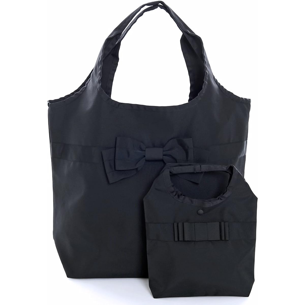 [Kirsch Blute] Kirsch Blute [Black/Big Seam Ribbon] Folding School Bag [Mini Bag Included] RB-19BK