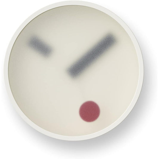 Lemnos Wall Clock Analog Kehai Stucco Aluminum White KM22-01 WH Lemnos Diameter 130 x Thickness 55mm