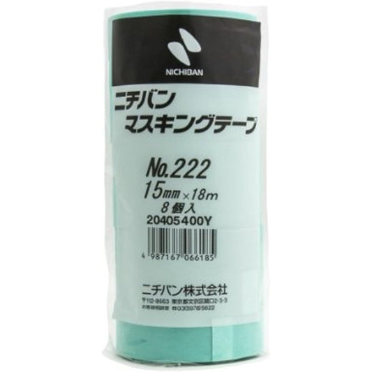 Nichiban Masking Tape 15mm x 18m 80 rolls 222H-15BOX Mint Green