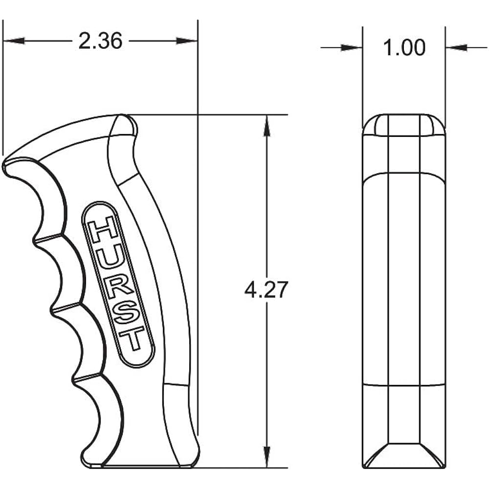 HURST 1536210 Universal Black Alumite Handle Switch