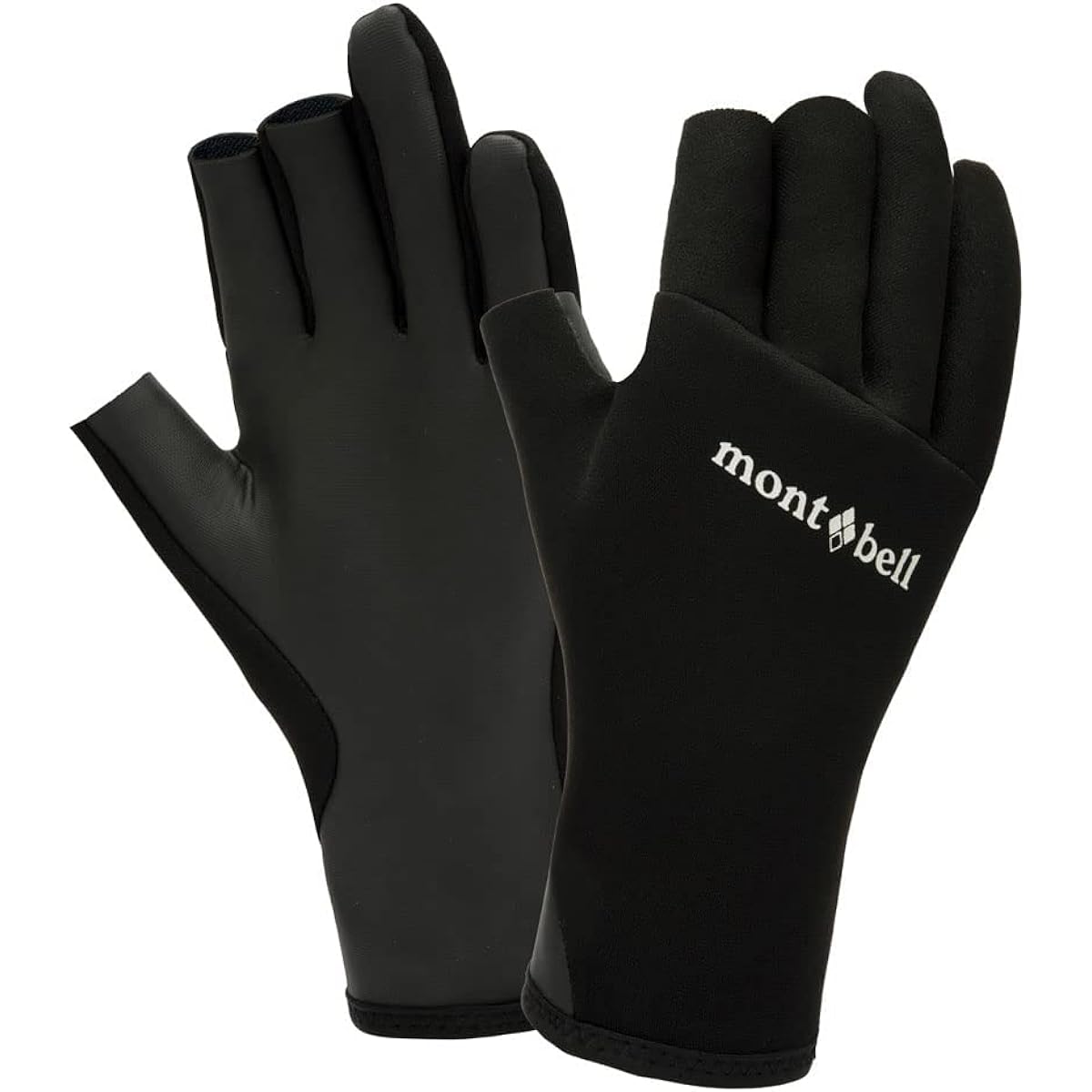 Mont-bell [mont-bell] Climaprene Three Fingerless Fishing Gloves Black #1126204