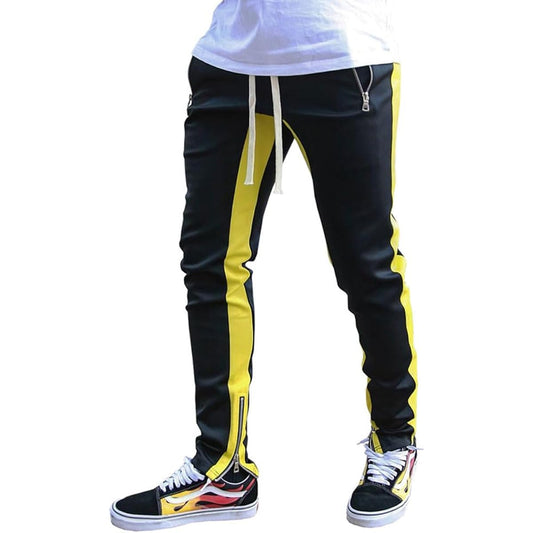 [Y's factory] Jogger Pants Jersey Pants Men's Hem Zipper Sweatshirt Slim Fit Stretch