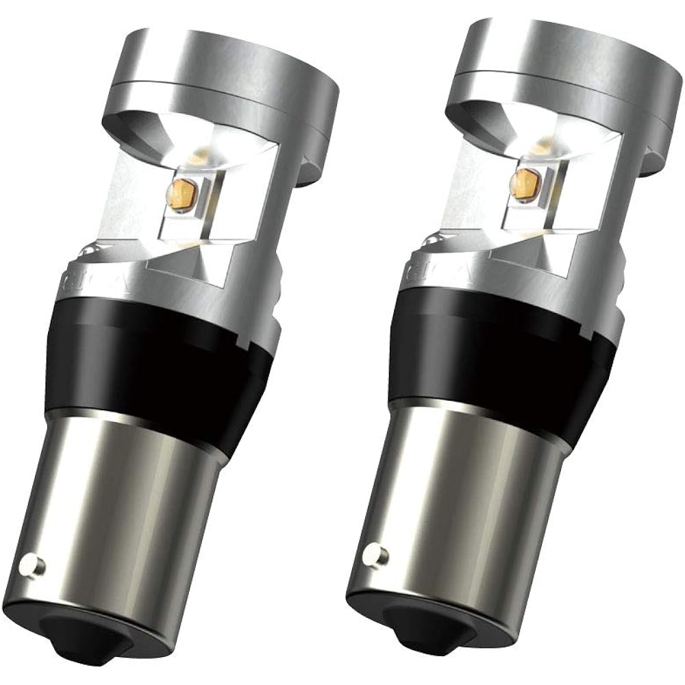 Carmate Car Turn Signal LED GIGA S25 6500K 250lm 2 Pieces Amber Made in Japan Vehicle Inspection Compatible BW328