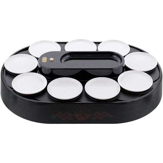Liberty Corporation Conveyor Belt Sushi Lane Black with 10 Plates, Nigiri Sushi Shapes, Home Use, Battery Operated, LD-349 My Home Conveyor Sushi