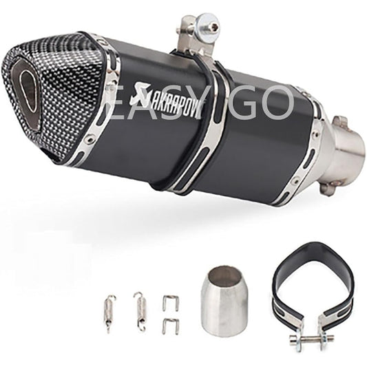 Slip-on Muffler Universal Bike Silencer 38mm Inlet 50.8mm (D, 370mm)