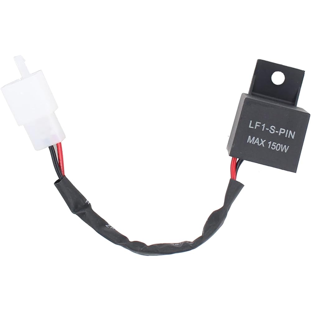 XtremeAmazing 2 Pin 12V Motorcycle Indicator Light Electronic LED Flasher Relay Turn Signal Bulb Hyper Turn Signal Flash LF1-S-PIN
