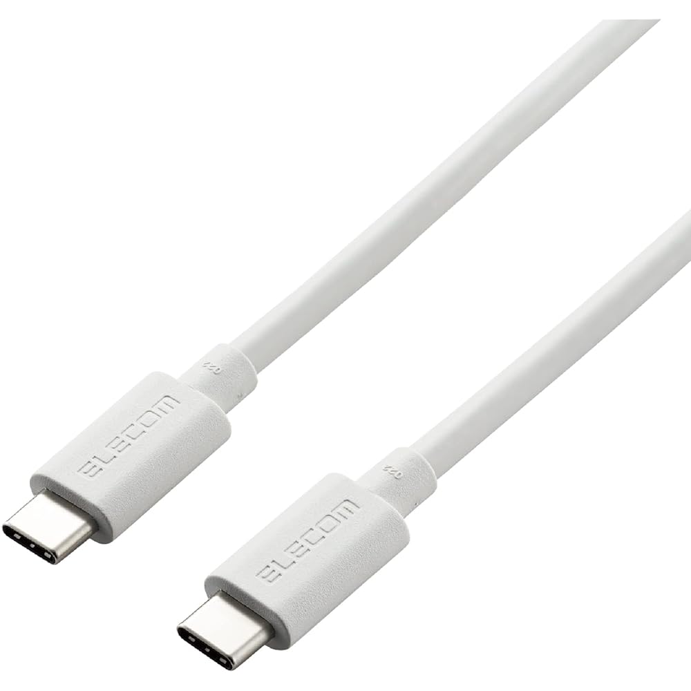 ELECOM USB Cable for Charging and Data Transfer TypeC & TypeC USB4 iPhone 15 Compatible USB Power Delivery Compatible 100W (20V/5A) Power Supply Up to 40Gbps Data Transfer 0.8m Silver USB4-APCC5P08SV