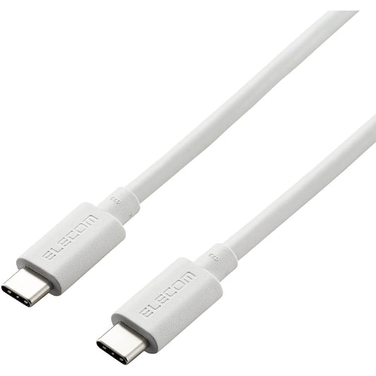 ELECOM USB Cable for Charging and Data Transfer TypeC & TypeC USB4 iPhone 15 Compatible USB Power Delivery Compatible 100W (20V/5A) Power Supply Up to 40Gbps Data Transfer 0.8m Silver USB4-APCC5P08SV