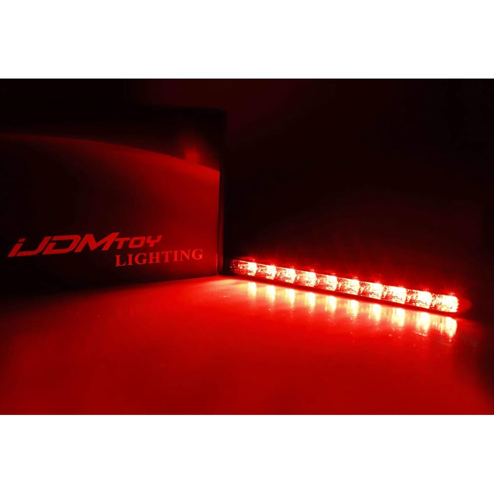 IJDMTOY Black Chrome Finished Red LED 3rd Brake Light Assilled MINI COOPER F54 F55 F56 OEM compatible high mount sard brake light kit
