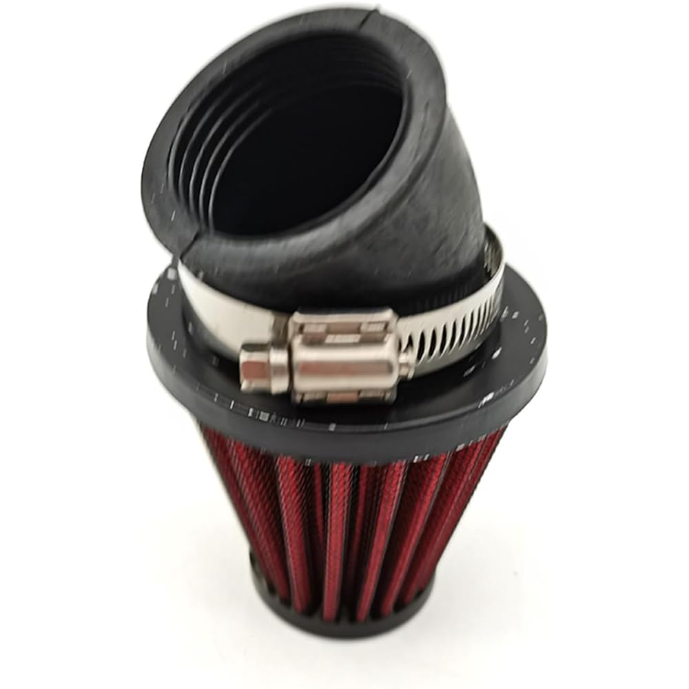 Motorcycle Briezer Filter Red Air Filter 45 Angle Motorby Scooter ATV Dart Bike