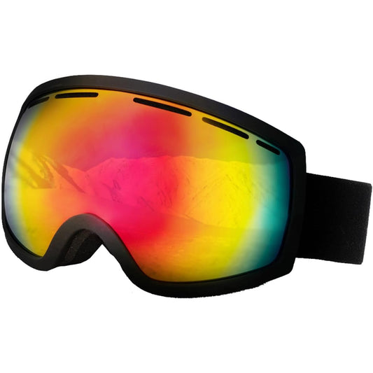 [R.A.N] Ski Goggles, Snowboarding, Snow Goggles, Revo Mirror, UV Protection, Non-Fog, Double Lens, Wide View, Compatible with Glasses, 3 Layer Sponge Pad, Compatible with Helmets, Skiing, Adults, Spherical Goggles, Christmas Gift, Winter Items, Unisex (R