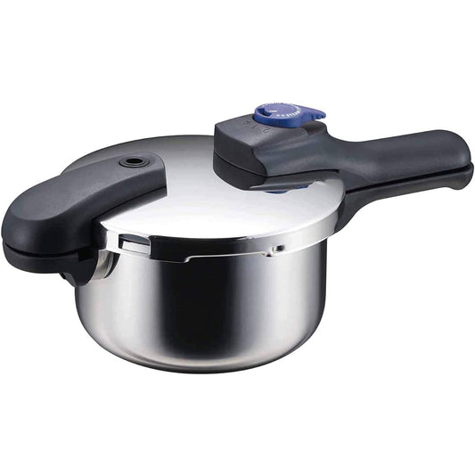 Pearl Metal Pressure Cooker Stainless Steel 3.5L Light Switchable One Hand Time Saving IH Compatible HB-2056