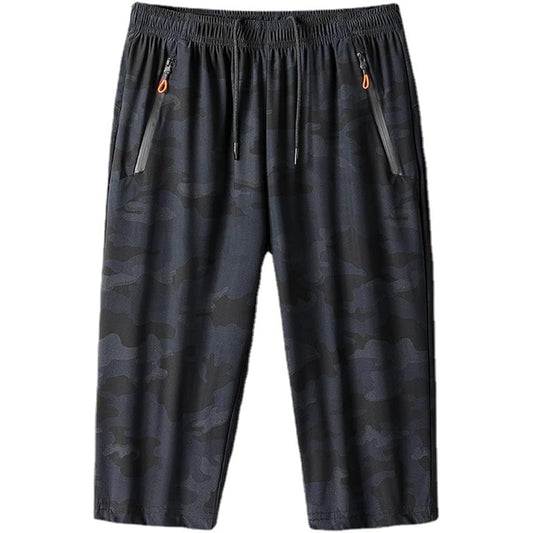 CLARIBEL Shorts Men's Training Sports Fitness Pants Outdoor Camouflage Active Shorts Sweatshirt Gym Wear Quick Dry Running 3/4 Length