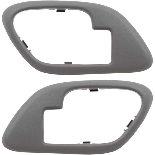 Autoandart BROCK replacement pair set Inward gray door handle trim bezel 1995-2002 C/K old body style pickup truck 15708079 1570808080