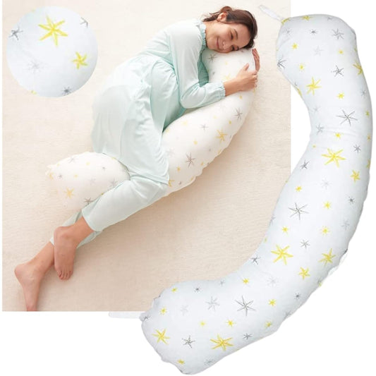 Tamahiyo SHOP Body Pillow for Pregnant Women, Washable and Clean! Helpful body pillow for pregnancy and breastfeeding (star)
