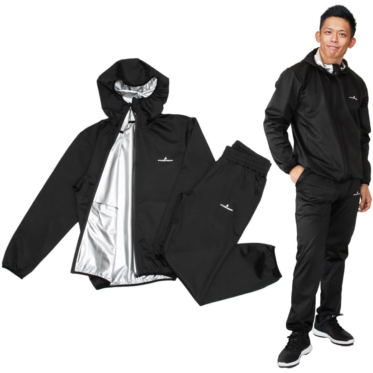 [PYKES PEAK] Pikes Peak Sauna Suit, Unisex, Top and Bottom Set, Men's, Women's, Sportswear, Large Size, Diet, Running