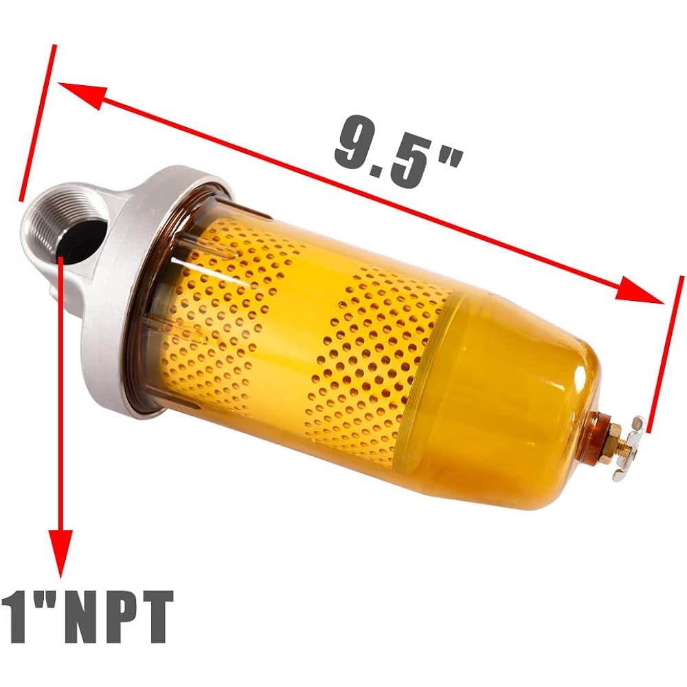 AULDAY B10-AL 496 Fuel Tank Filter Assemblies 30 Micron Flower 25 GPM 5 GPM Up to 150PSI Zinc Die Cast 1 inch NPT Pipe Gasoline and diesel replacement for replacement OE# B10-AL
