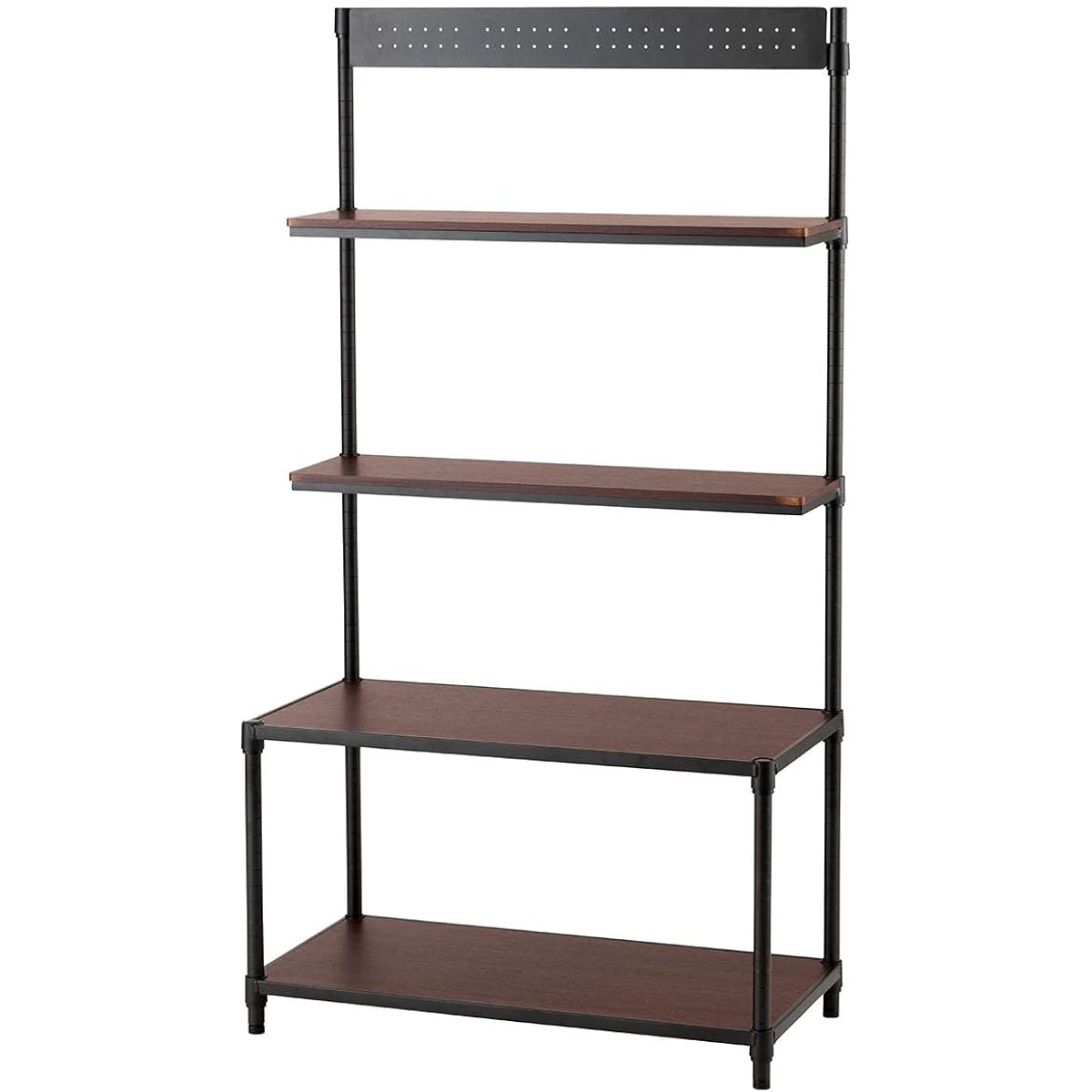 Doshisha Luminous Noir TV Stand Wall Storage 4 Tiers Width 80 Depth 40 Wood Shelf Included Load Capacity 80kg TV Rack Black Steel Rack Storage Shelf Stylish TV Stand Pole Diameter 25mm Width 81 x Depth 41 x Height 151cm NO8015-4W