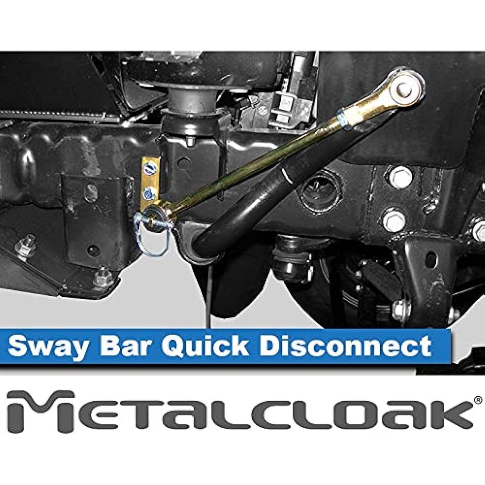 METALCLOAK Swaber Quick Disconnect, 12.25 inches, JK WRANGLER (2007-2018) compatible, gold zinc chromate, maximum joint, easy installation