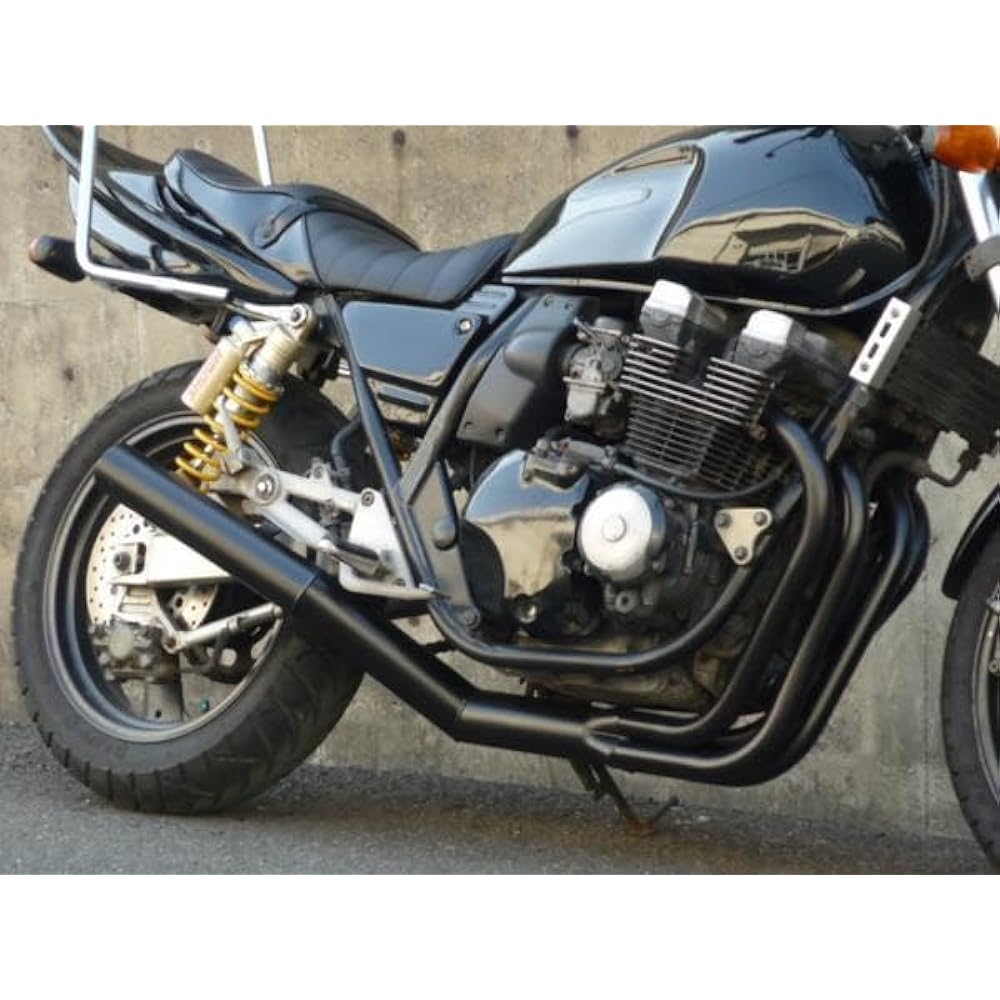 PRETTY RACING XJR400 4HM Short Tube 70 Pi Muffler Black