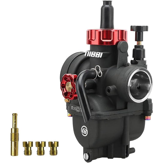 NIBBI Motorcycle Carburetor 26mm 125~150CC Carburetor PE26mm with Carburetor Jet for Honda CT125 Yamaha Kawasaki Suzuki Dirt Bike Mini Bike Scooter Moped Racing Performance (PE26)