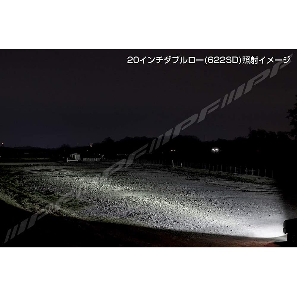 IPF Fog Lamp Work Light LED Light Bar 20 Inch Single 6900lm(86,000cd) 6000K White 12V Explosive Light NEW 600S Series 621SS
