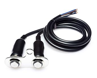 Motorcycle Handle Bar Double Switch Button LED OF Engine Kill Starter Flash