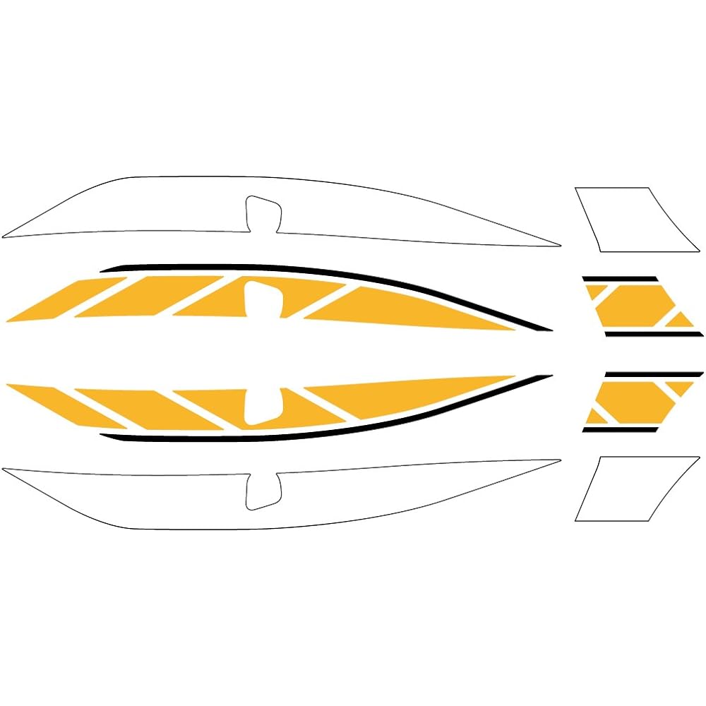 World Walk Cygnus X SR (SEA5J) exclusive strobe sticker [two colors] black line x yellow strobe sea5j-2-bky