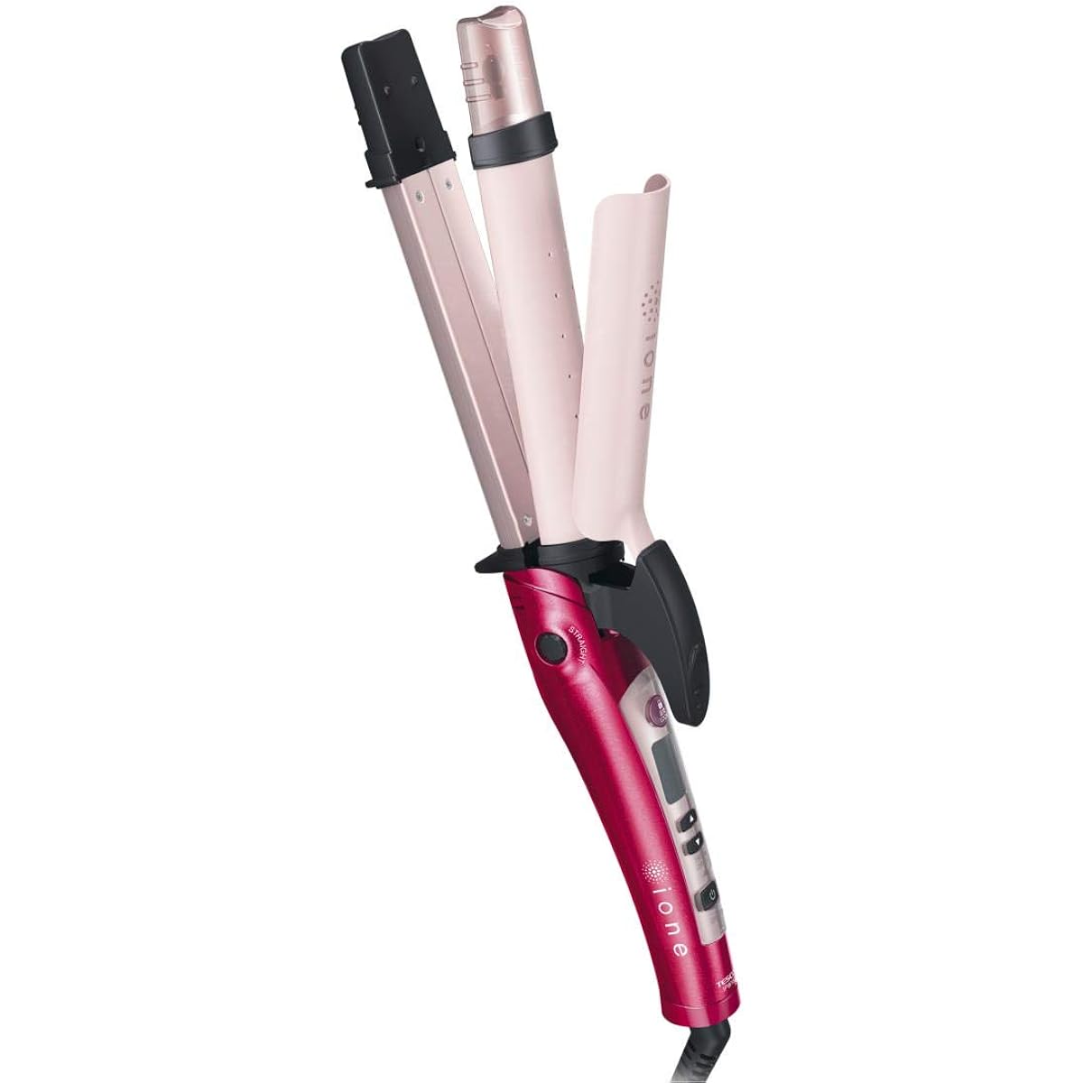 TESCOM Curling Iron 32mm Negative Ion Straight/Curl 2way Temperature Adjustment Easy Plug Sparkle Pink IPW1832 P