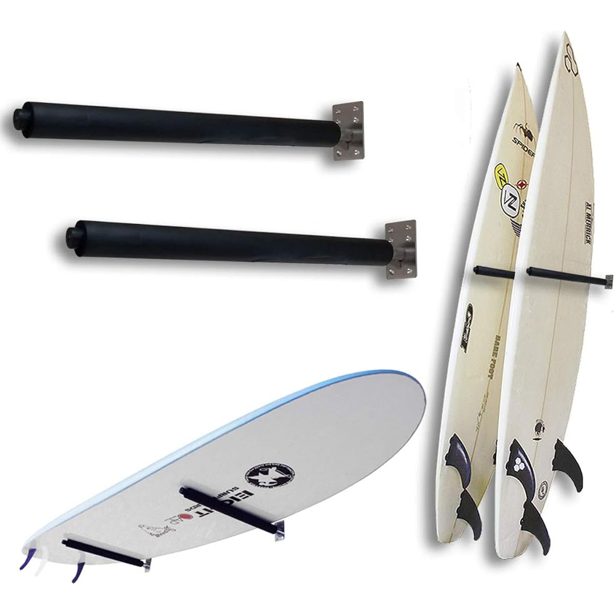 CAP wall-mounted board rack L for both shortboard and longboard surfboard rack