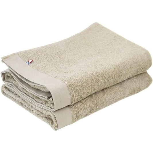 Imabari Towel Resort Hotel Style Bath Towel Set of 2 (Beige)