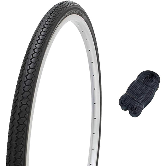 Shinko 24 inch bicycle tire 1.2mm thick tube set DEMING L/L 24×1 3/8 black W/O SR078 60124