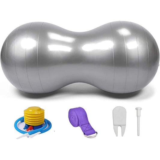 Peanut Shape Balance Ball Yoga Exercise Ball Gym Beginner Children Adults Super Load Capacity Fitness Band Foot Pump Included