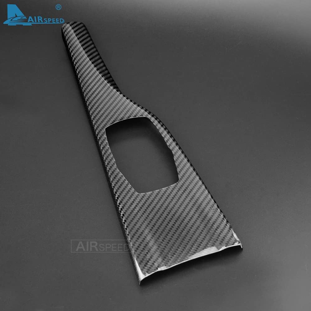 Airspeed BMW Dedicated Multimedia Panel Cover, F30, F31, F32, F34, F36, F80, F82, Real Carbon, Carbon Fiber, Seat Interior Parts Seal, Specially Designed Interior Panel, Double-Sided Protective Cover, Black