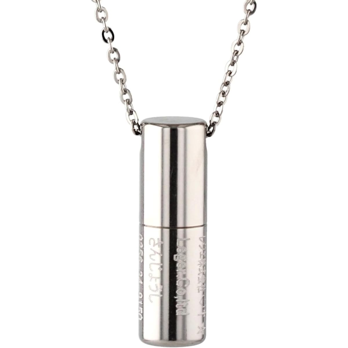 leger Name Engraved Pure Titanium Memorial Necklace Made in Japan Skin-friendly Rust-resistant Lightweight Waterproof Heat Resistant Engraved Ashes Pendant Necklace Simple Regier 50cm ~ 70cm PC41-1 [2 lines/4 lines engraving possible]