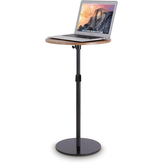 viozon Small Floor Standing Desk Side Table Bedside Sofa Bedroom Table Height Adjustable Easy Assembly Small Furniture (Black and Brown) up 9 t m