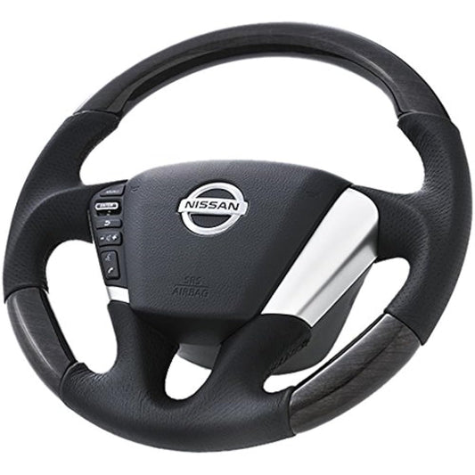 KENSTYLE Original Steering NA04 Elgrand (late E52) Gradient Black Maple/Leather Combination
