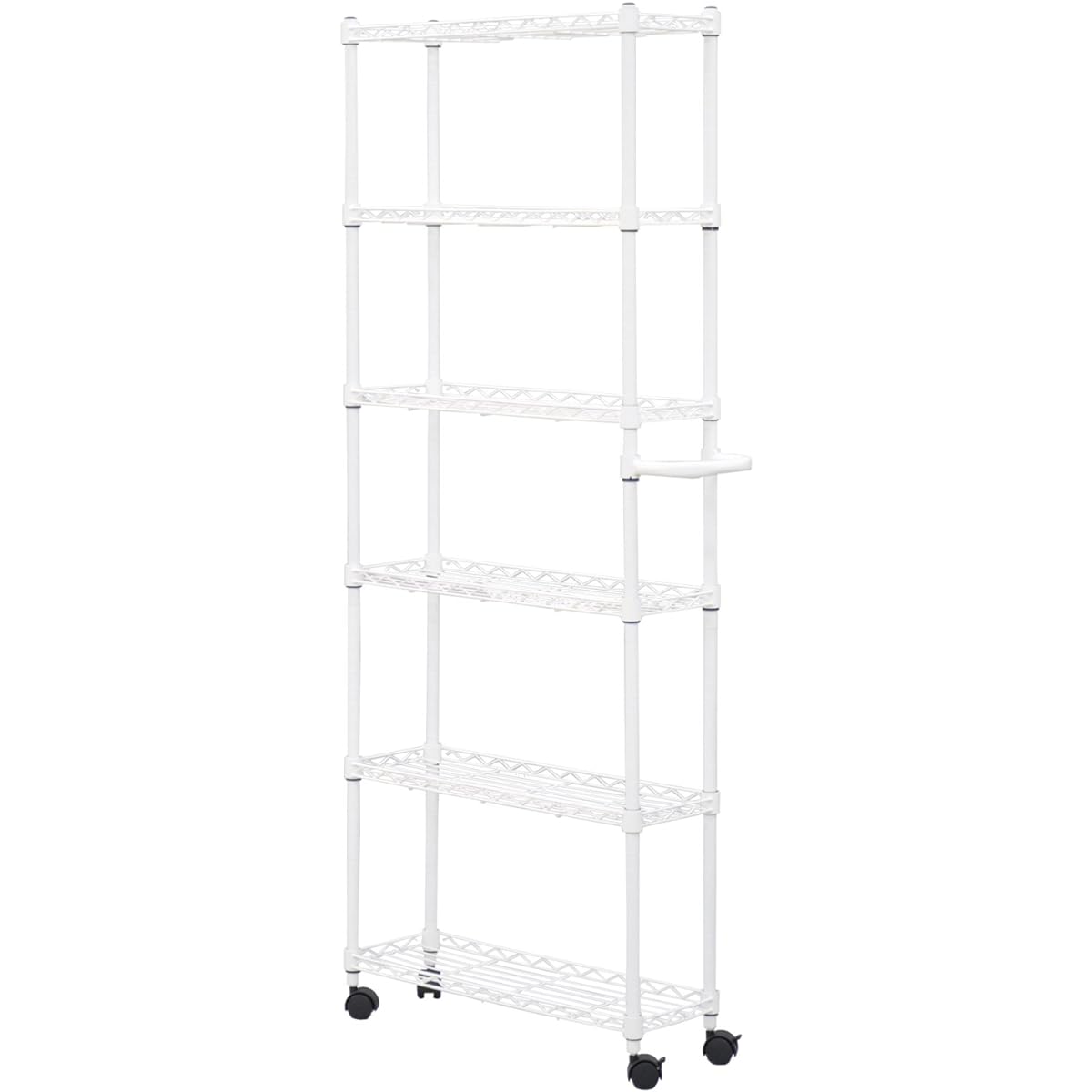 AIS Slim Wagon 6 Tiers Width 20 x Depth 60 x Height 154.5cm White KS-2015WG
