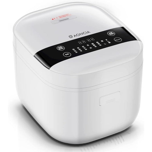 3-cup rice cooker, compact, touch panel operation, reservation heat retention, microcomputer type multifunctional rice cooker, rice cooker for living alone AONCIA