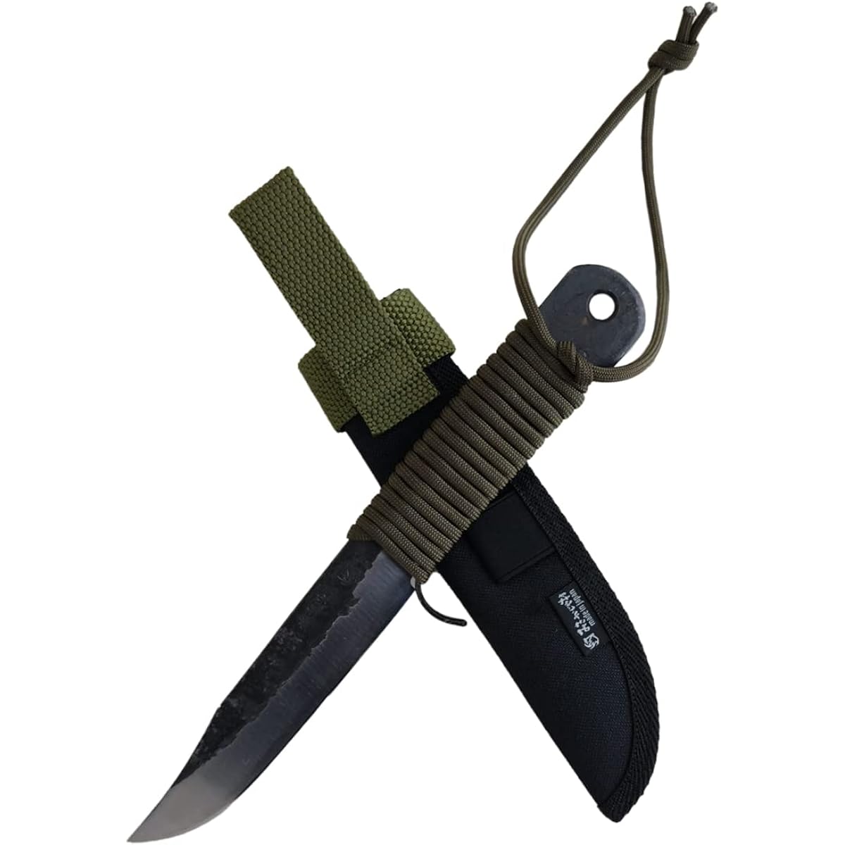 Miki Kajiya Village Knife Camping Full Tang Outdoor Batonning Sheath Knife Wood Chopping Banshu Miki Made in Japan Raccoon Batonning Knife 120 TS281
