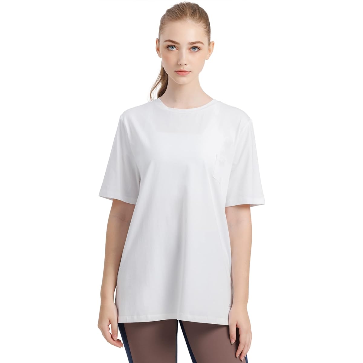 Loopa Essential T-Shirt, Short Sleeve, Women's, Yoga Wear, Tops, Gym Wear, Sports T-Shirt, Super Stretch, Quick Drying, Cool Touch